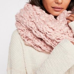 Free People Oversized Blush Infinity Knit Scarf